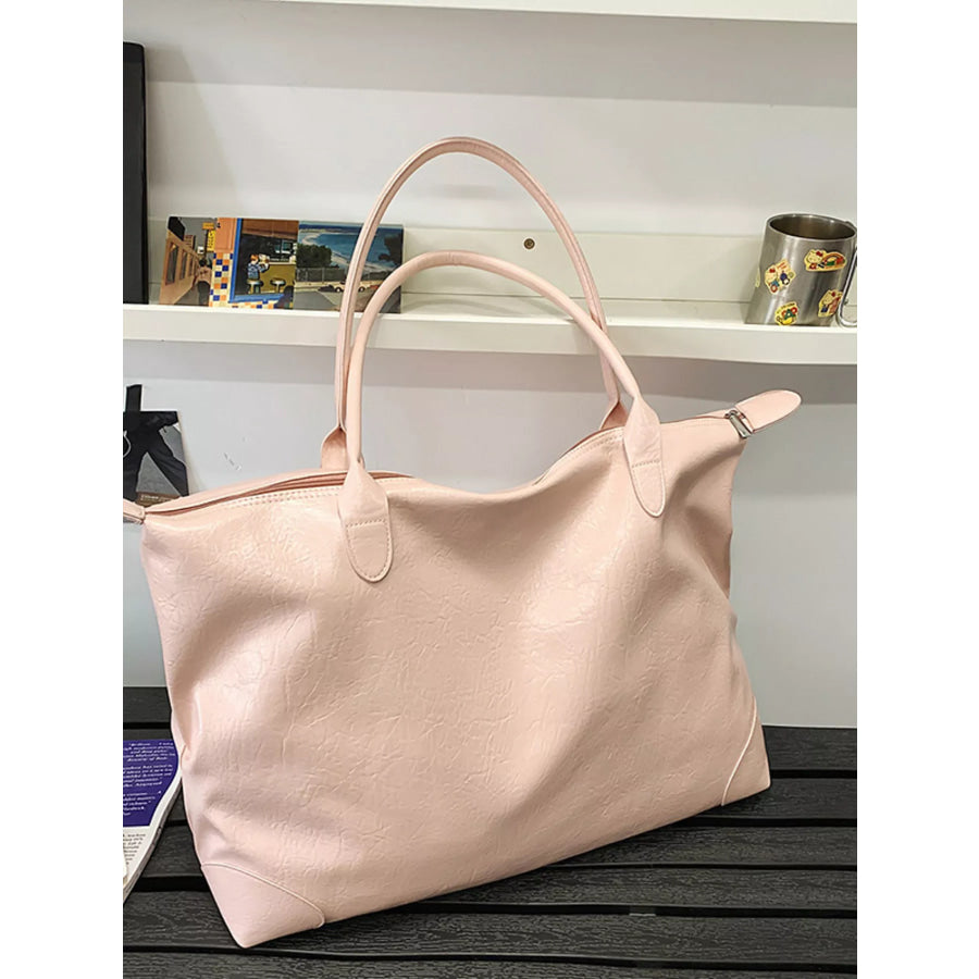 PU Leather Travel Bag Pink / onesize Apparel and Accessories