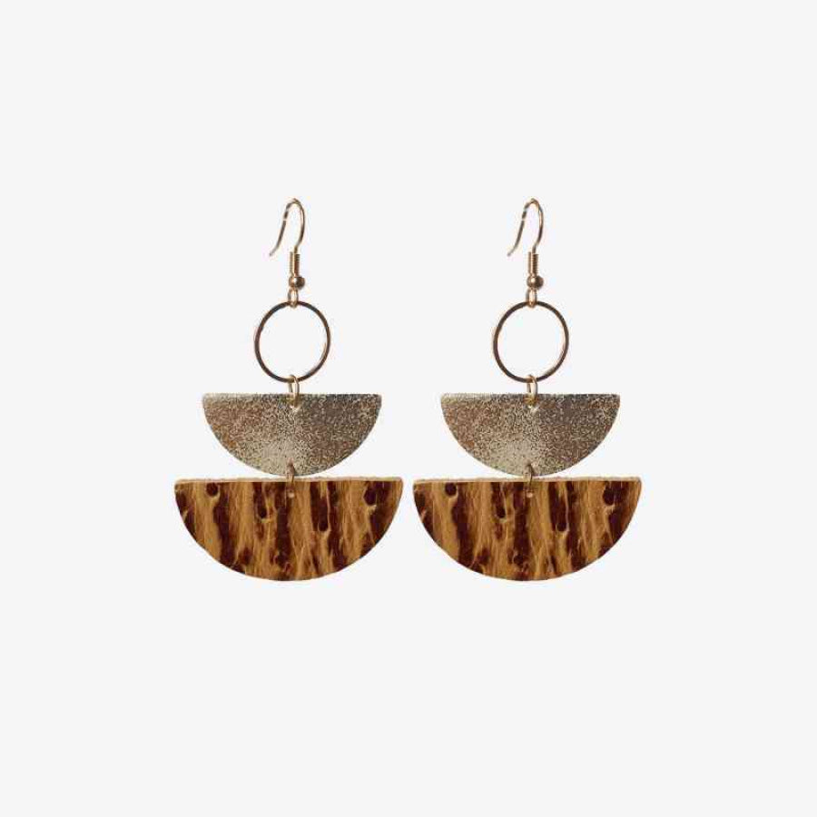 PU Semicircle Drop Earrings Clothing