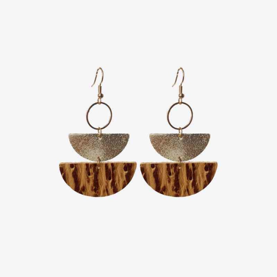 PU Semicircle Drop Earrings Clothing