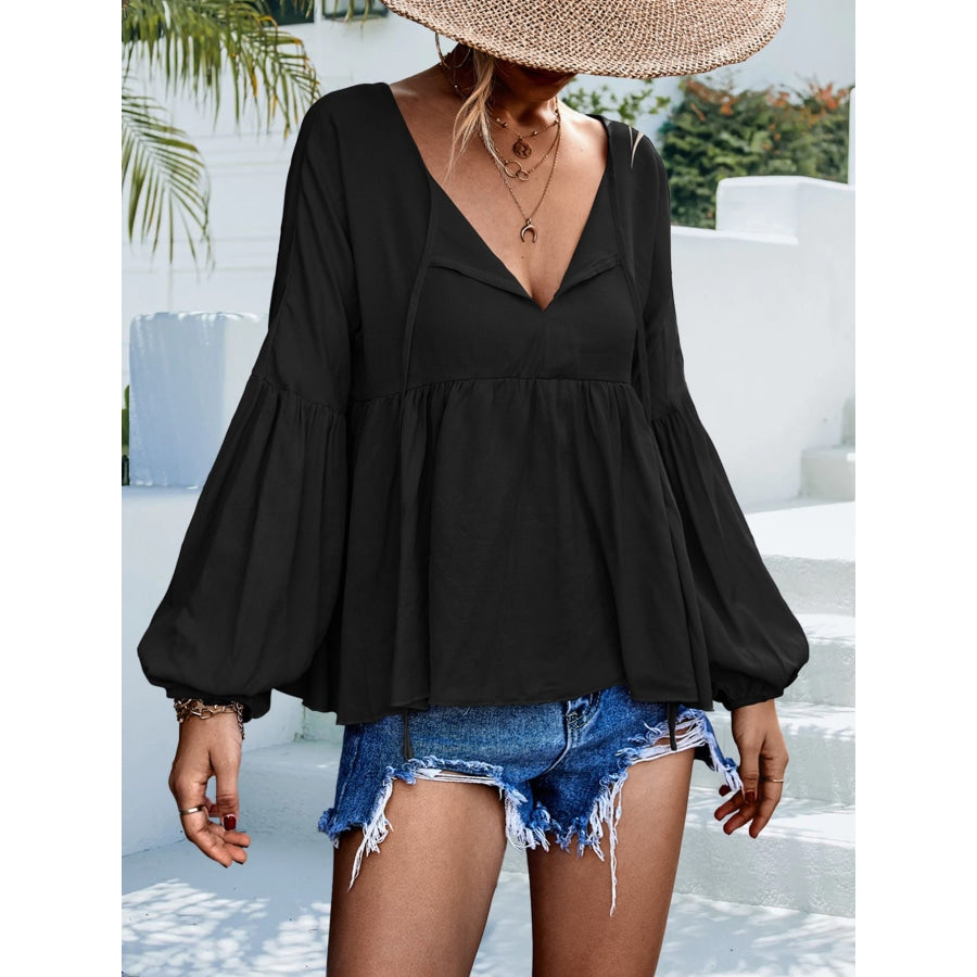 Puff Sleeve Babydoll Blouse