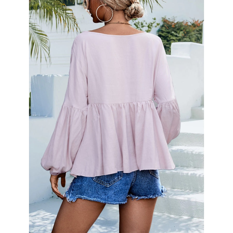 Puff Sleeve Babydoll Blouse