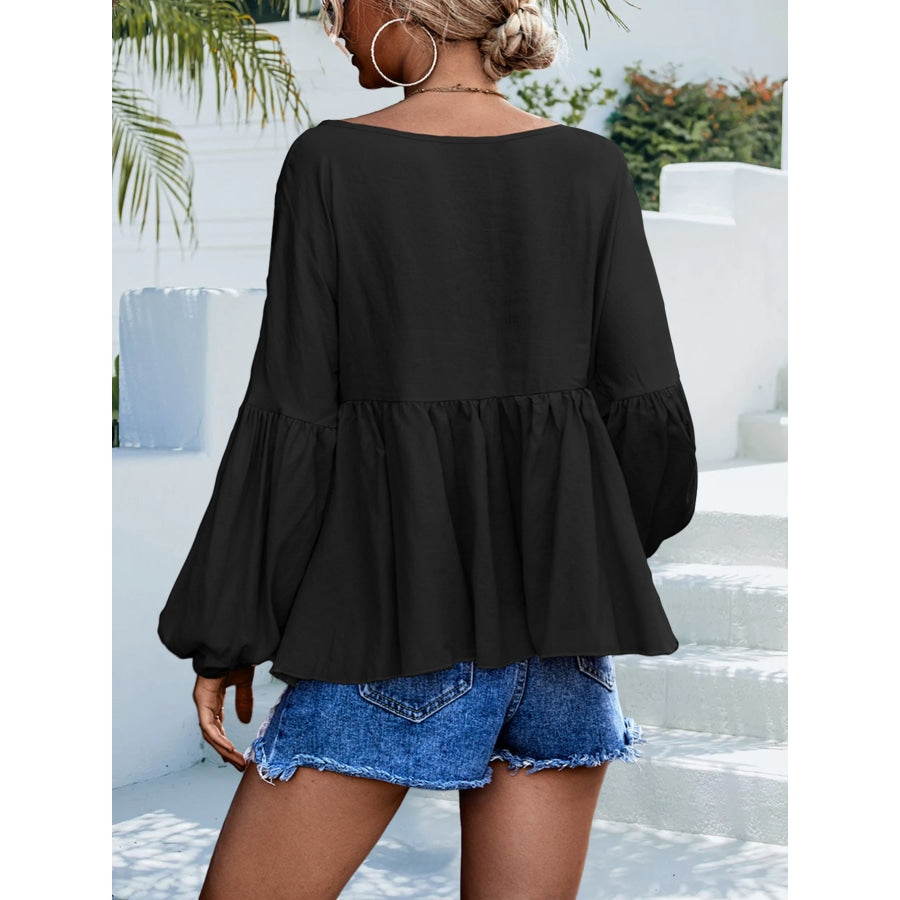 Puff Sleeve Babydoll Blouse