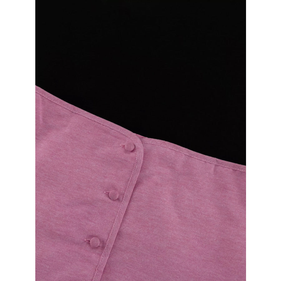 Puff Sleeve Cropped Top and Ruffled Skirt Set Apparel and Accessories