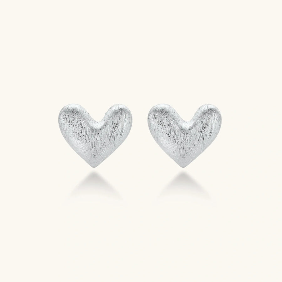 Puffy Heart Studs by Sandee Rain Earrings
