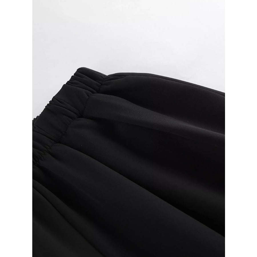 Puffy Sleeve Blazer and Wide-Leg Pants Set Apparel and Accessories