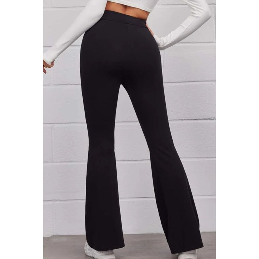 Pull On Flared Pants Black / S