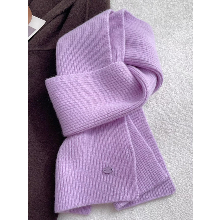 Pure Wool Soft Knit Scarf Lavender Purple / ONESIZE Apparel and Accessories