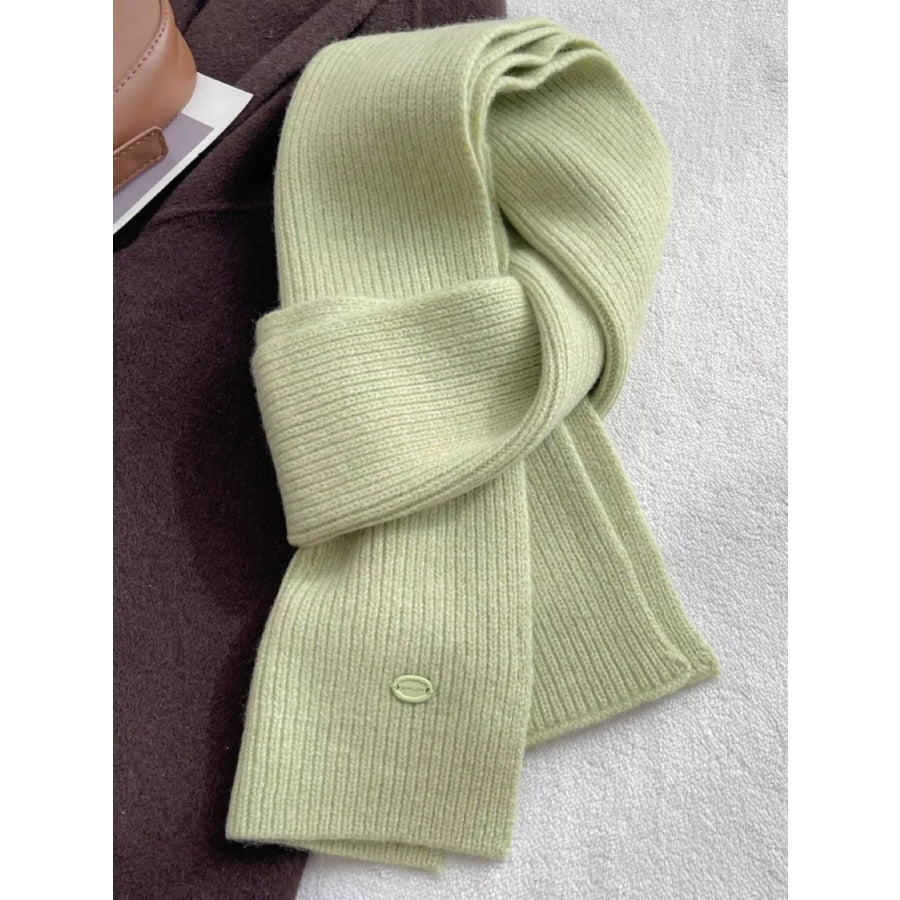 Pure Wool Soft Knit Scarf Light Green / ONESIZE Apparel and Accessories
