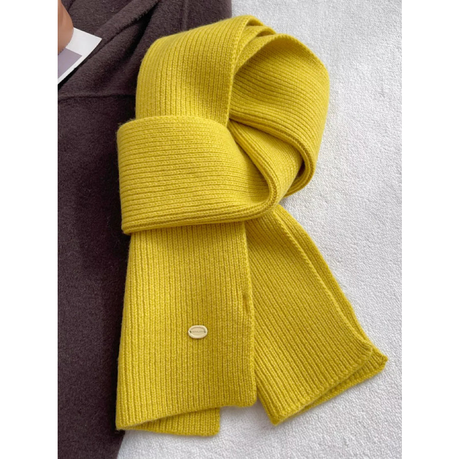 Pure Wool Soft Knit Scarf Yellow / ONESIZE Apparel and Accessories