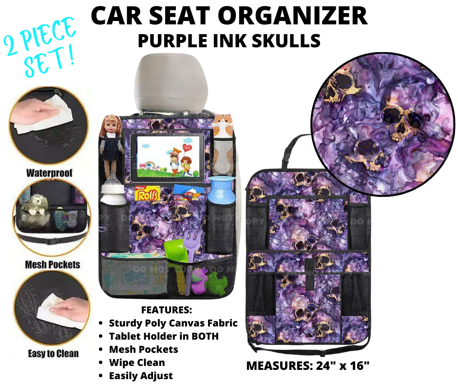 Preorder Custom 2-Piece Car Seat Organisers - Closes 2 Jan - ETA mid Apr 2025