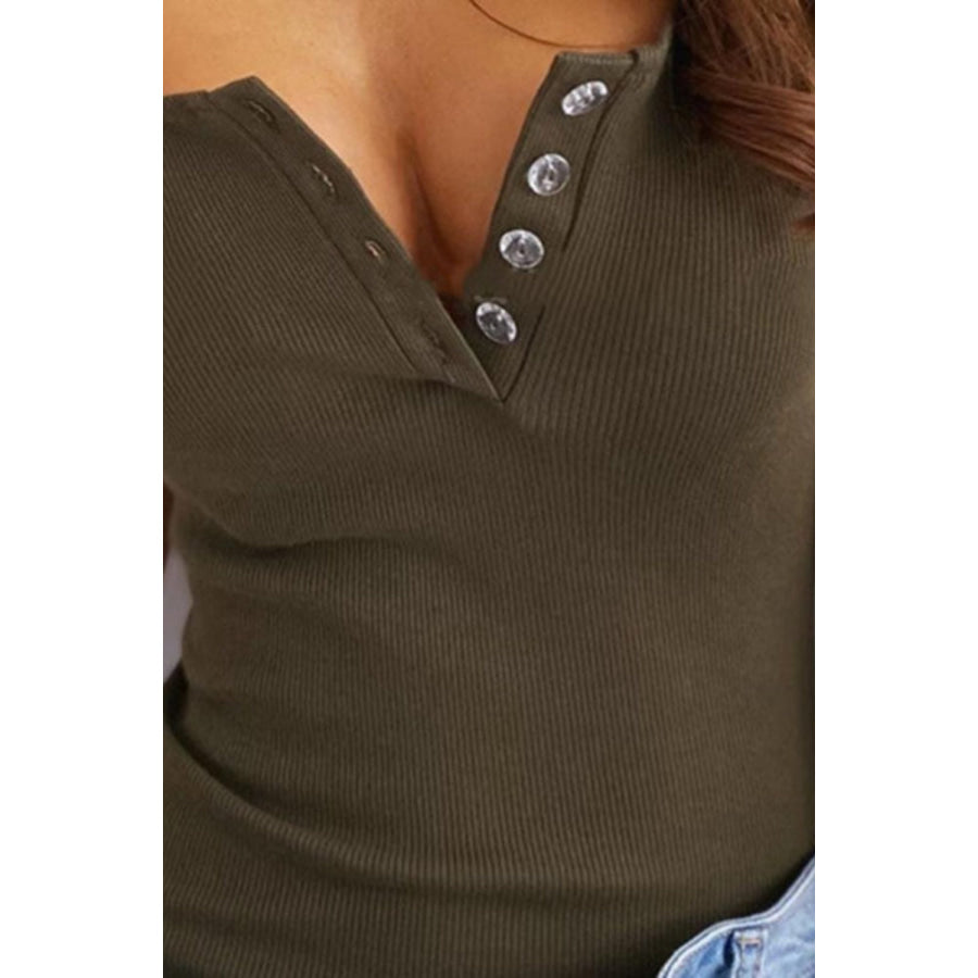 Quarter Button Wide Strap Tank Apparel and Accessories