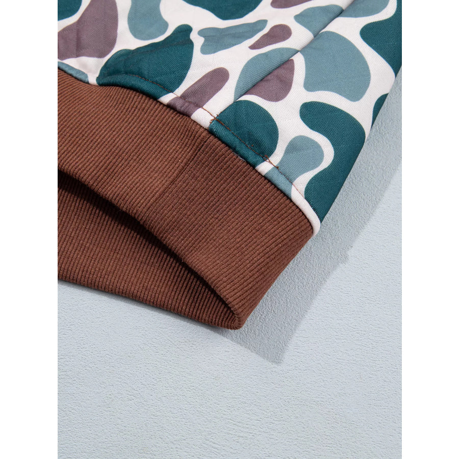 Quarter Snap Camouflage Sweatshirt Apparel and Accessories