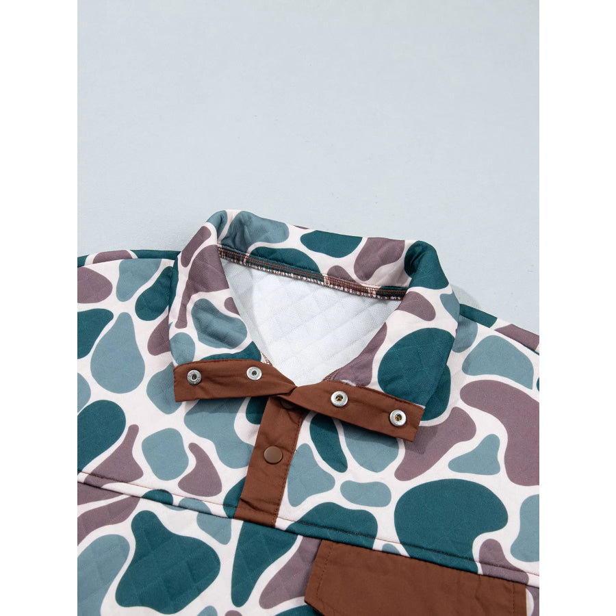 Quarter Snap Camouflage Sweatshirt Apparel and Accessories