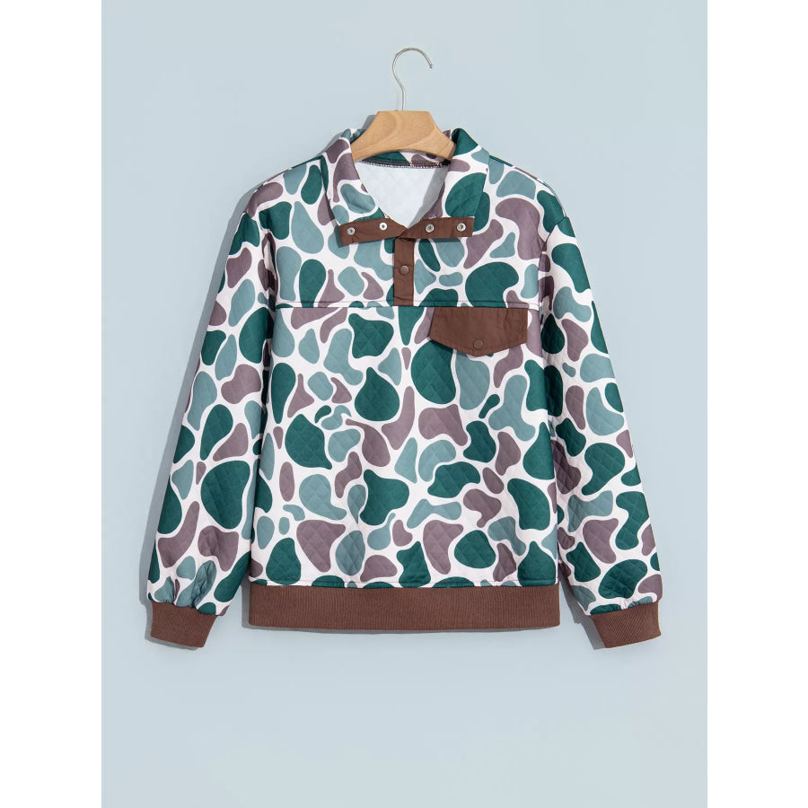 Quarter Snap Camouflage Sweatshirt Apparel and Accessories