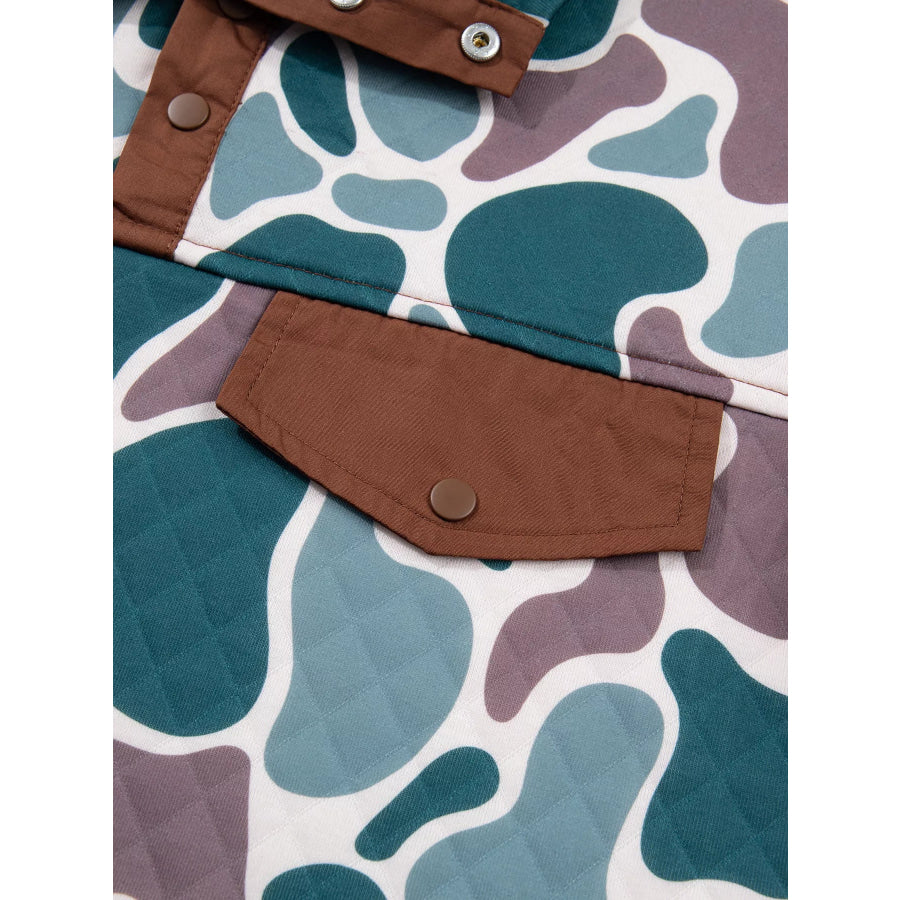 Quarter Snap Camouflage Sweatshirt Apparel and Accessories