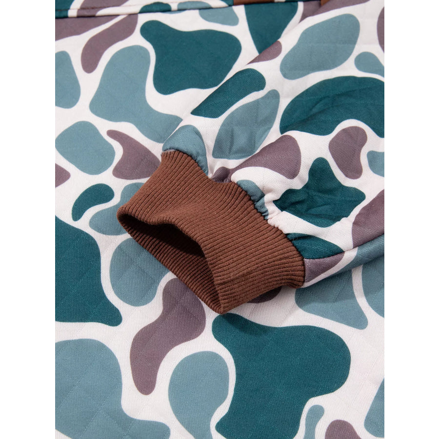 Quarter Snap Camouflage Sweatshirt Apparel and Accessories