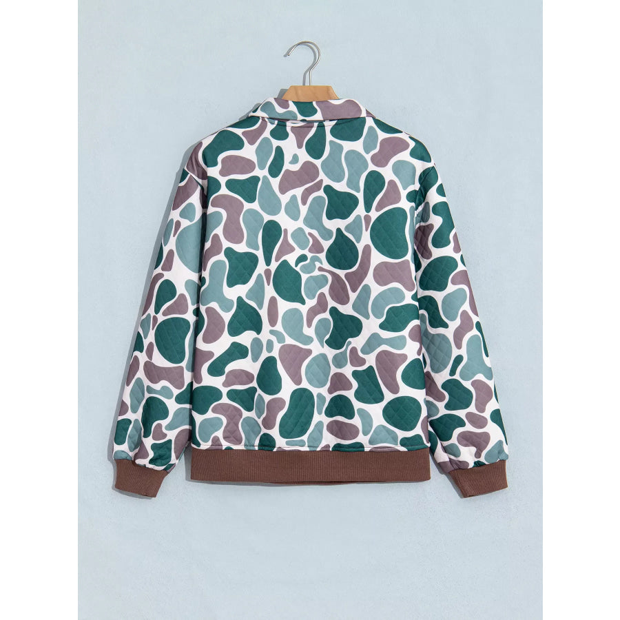 Quarter Snap Camouflage Sweatshirt Apparel and Accessories