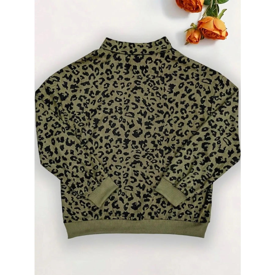 Quarter-Zip Corduroy Sweatshirt Apparel and Accessories