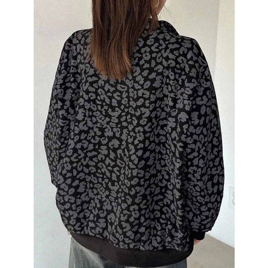 Quarter-Zip Corduroy Sweatshirt Apparel and Accessories