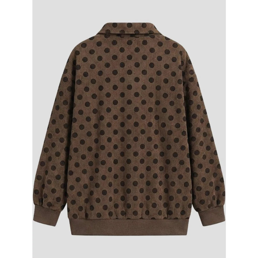 Quarter-Zip Corduroy Sweatshirt Apparel and Accessories
