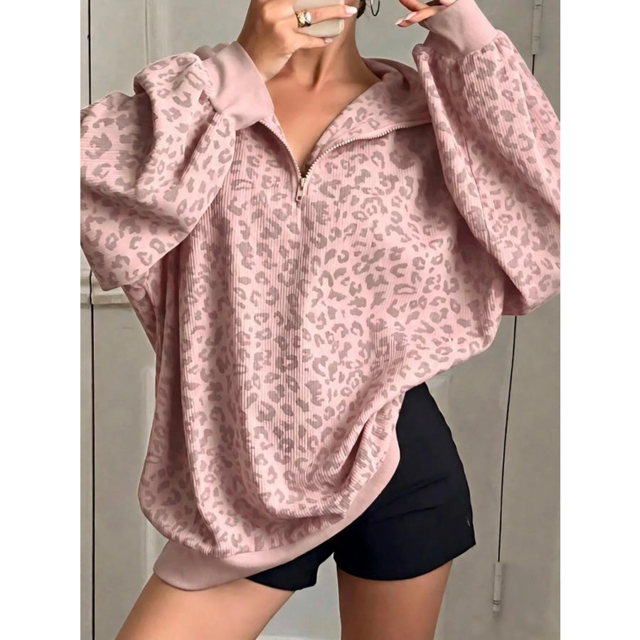 Quarter-Zip Corduroy Sweatshirt Apparel and Accessories