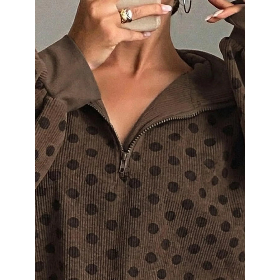 Quarter-Zip Corduroy Sweatshirt Apparel and Accessories