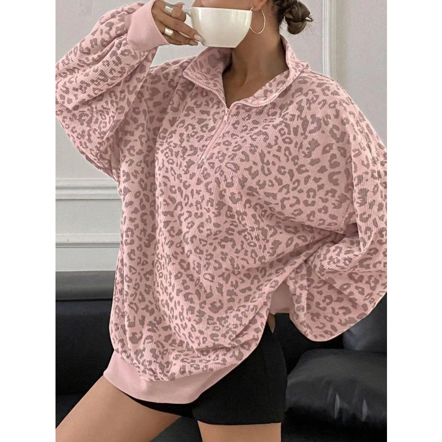Quarter-Zip Corduroy Sweatshirt Apparel and Accessories