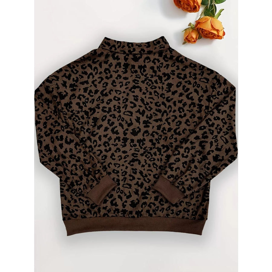 Quarter-Zip Corduroy Sweatshirt Apparel and Accessories