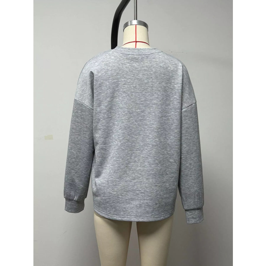 Quarter-Zip Dropped Shoulder Sweatshirt Apparel and Accessories