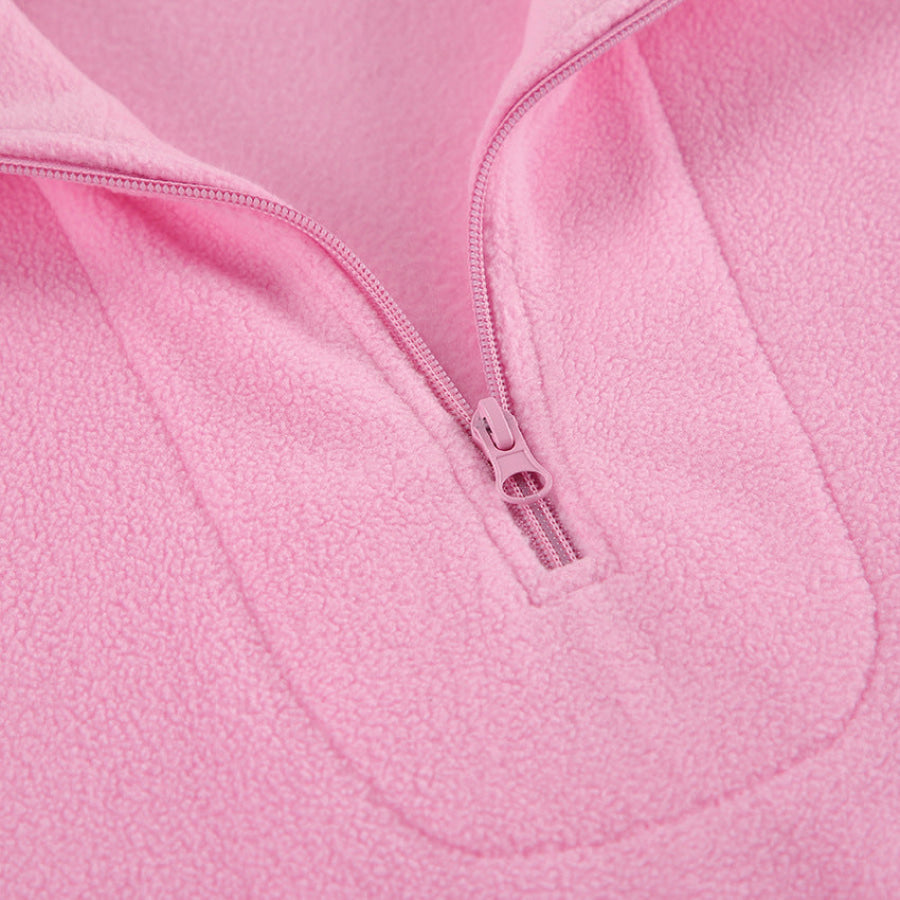 Quarter Zip Long Sleeve Sweatshirt Apparel and Accessories
