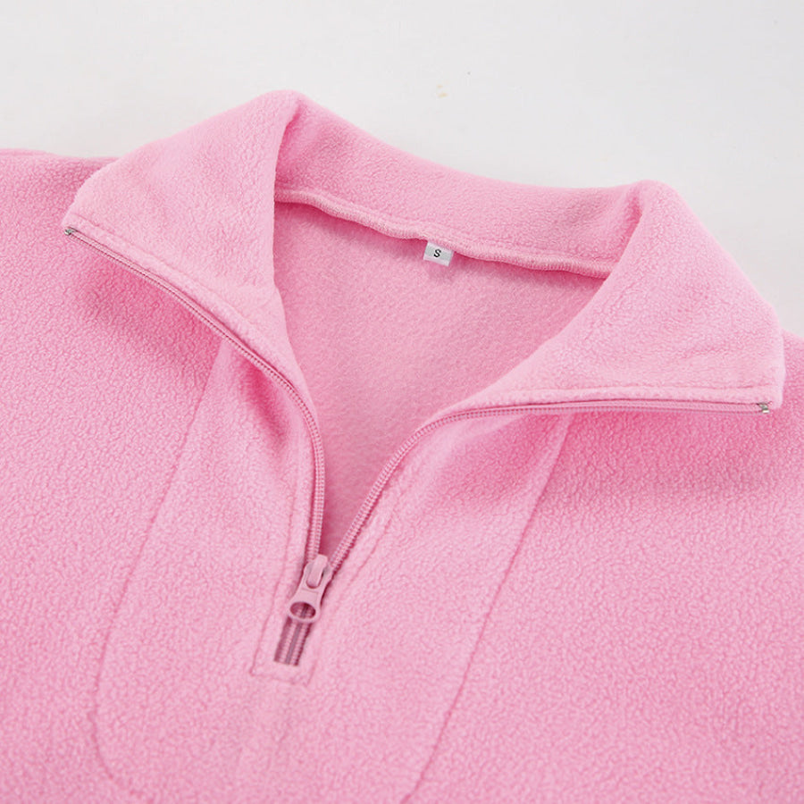 Quarter Zip Long Sleeve Sweatshirt Apparel and Accessories