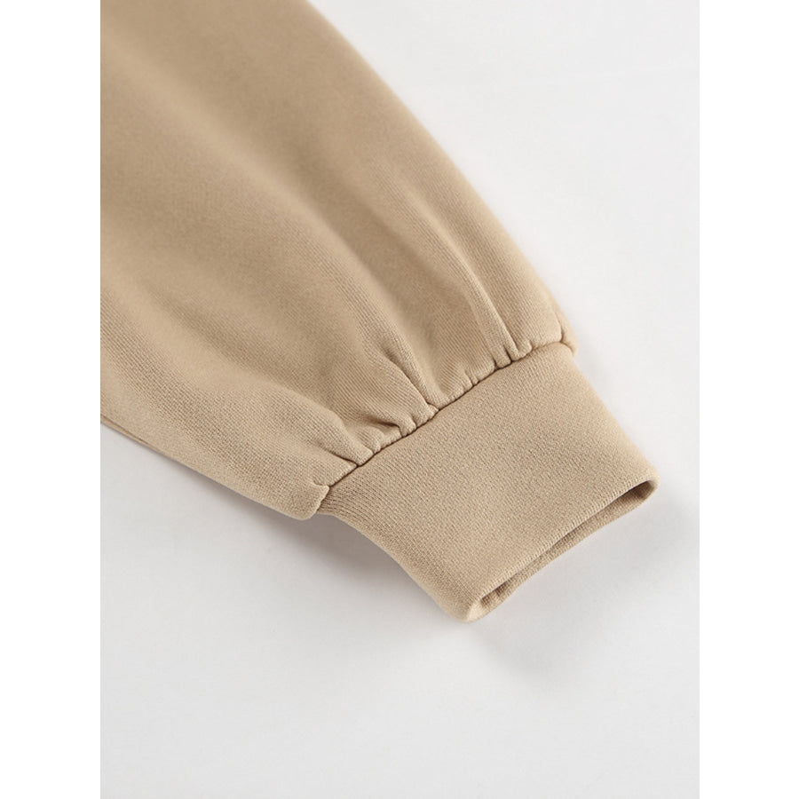 Quarter Zip Long Sleeve Top and Pants Set Apparel and Accessories
