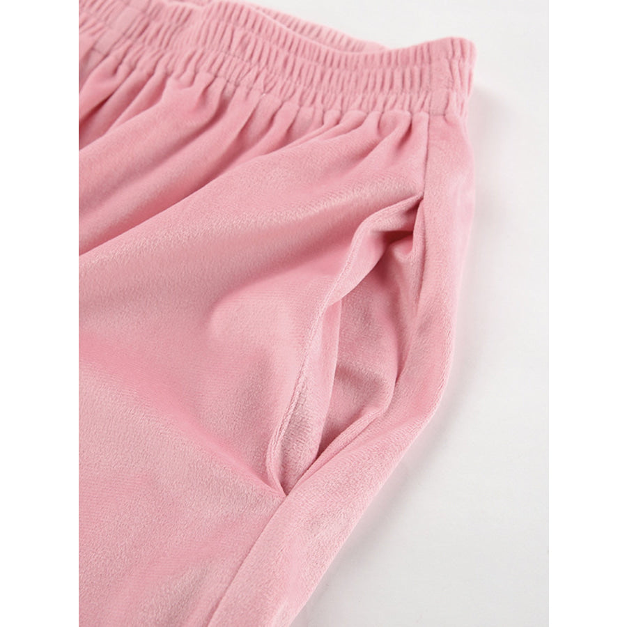 Quarter Zip Long Sleeve Top and Pants Set Apparel and Accessories