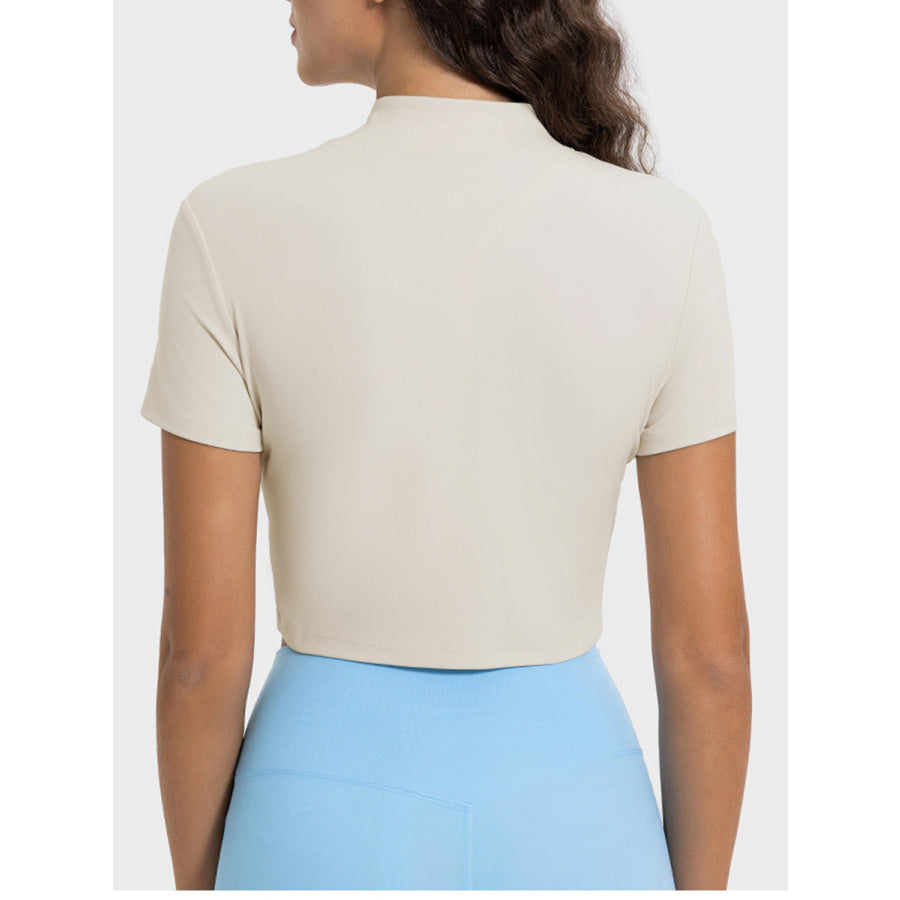 Quarter Zip Short Sleeve Active T-Shirt Apparel and Accessories