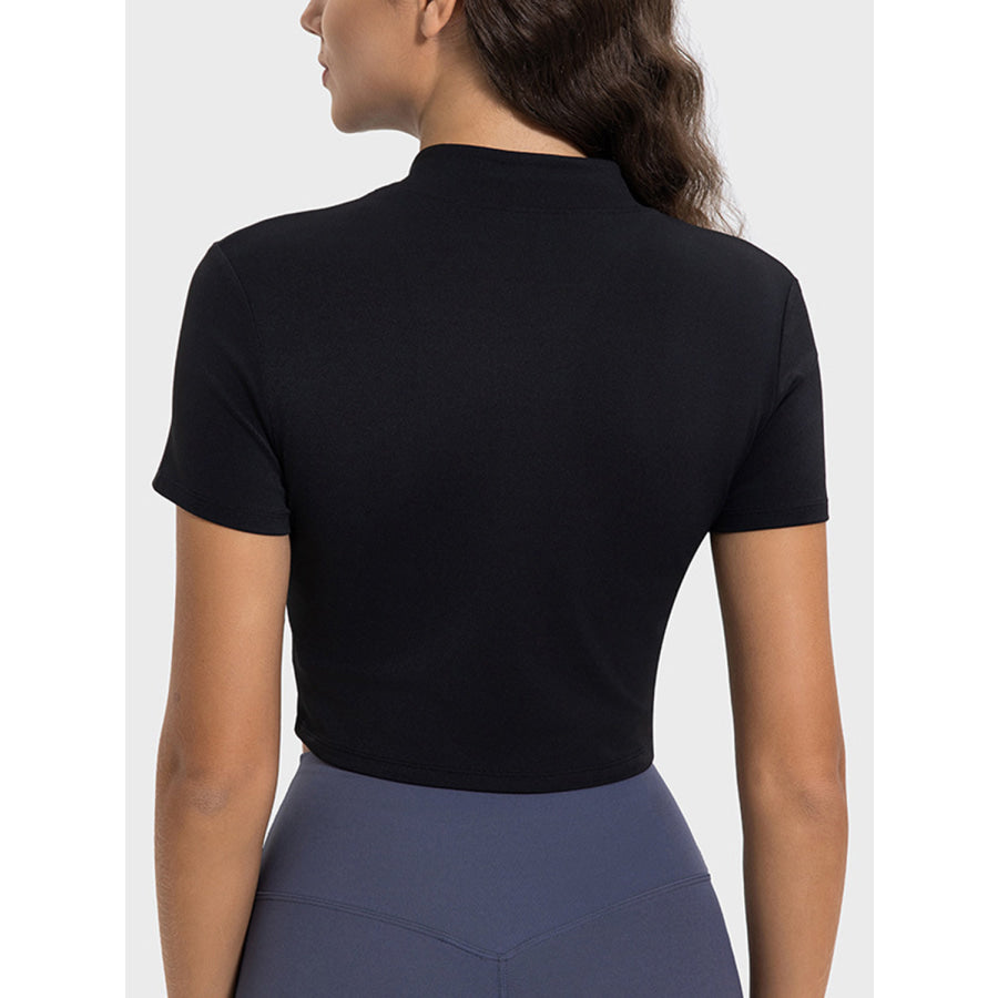 Quarter Zip Short Sleeve Active T-Shirt Apparel and Accessories
