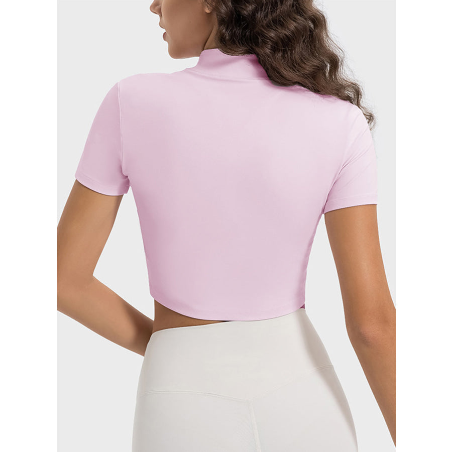 Quarter Zip Short Sleeve Active T-Shirt Apparel and Accessories