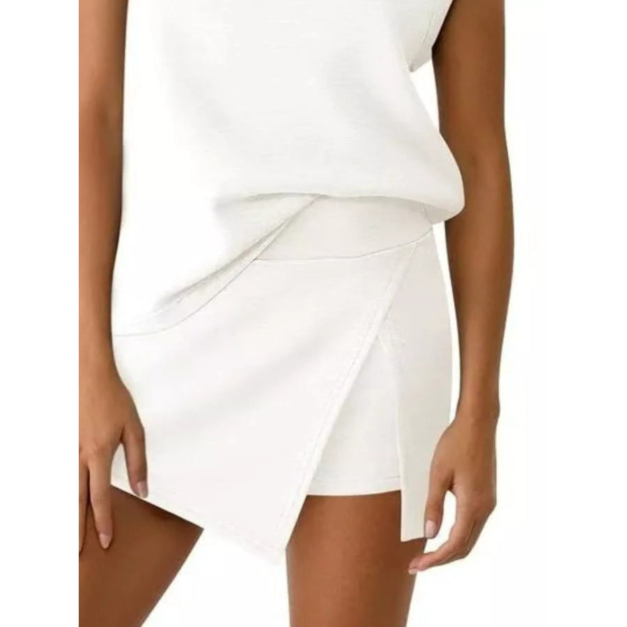 Quarter Zip Top and Skort Set Apparel and Accessories
