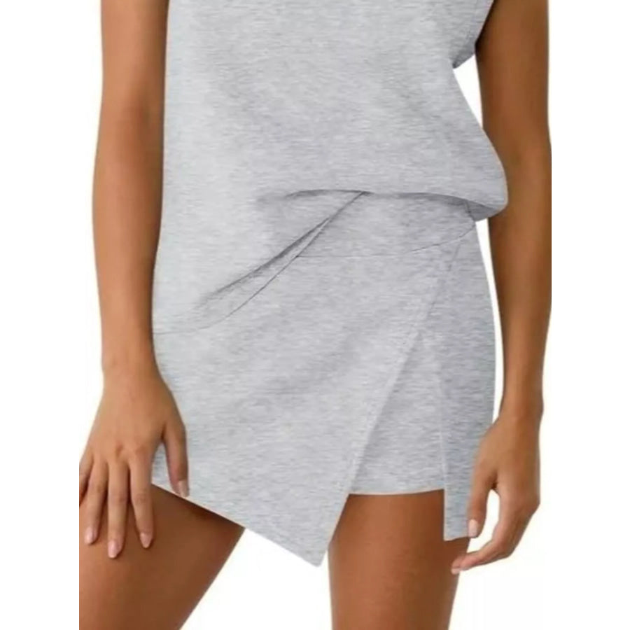 Quarter Zip Top and Skort Set Apparel and Accessories