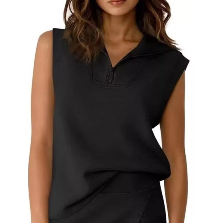 Quarter Zip Top and Skort Set Apparel and Accessories