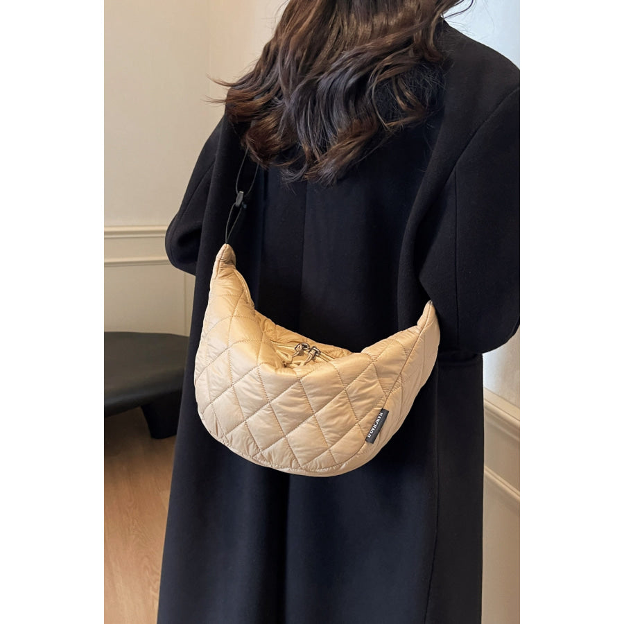 Quilted Adjustable Strap Crossbody Bag Apparel and Accessories