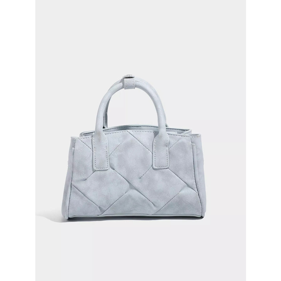 Quilted Buckle Accent Crossbody Bag Blue / One Size Apparel and Accessories