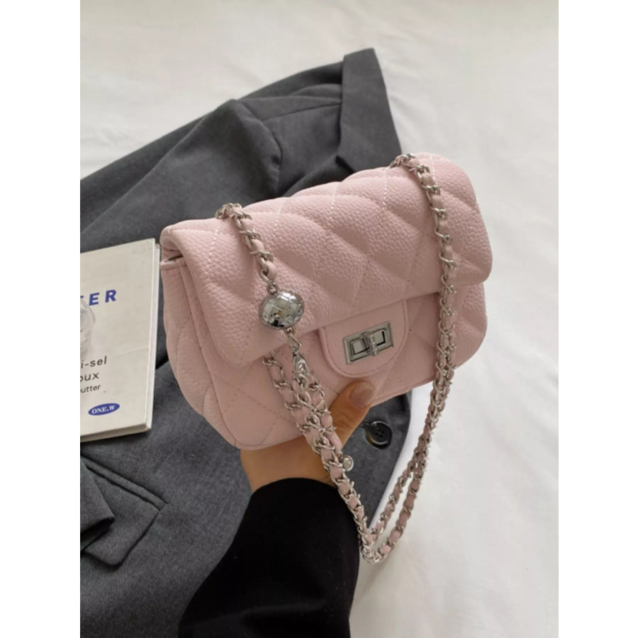 Quilted Chain Crossbody Bag Apparel and Accessories