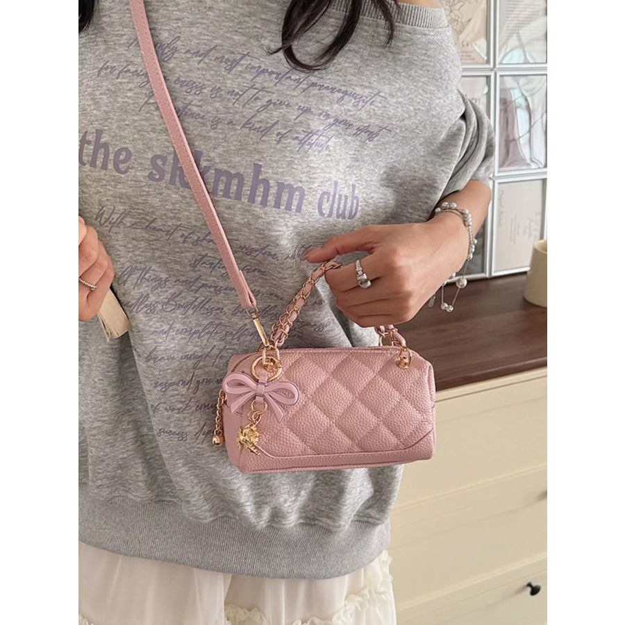 Quilted Chain Crossbody Bag Apparel and Accessories