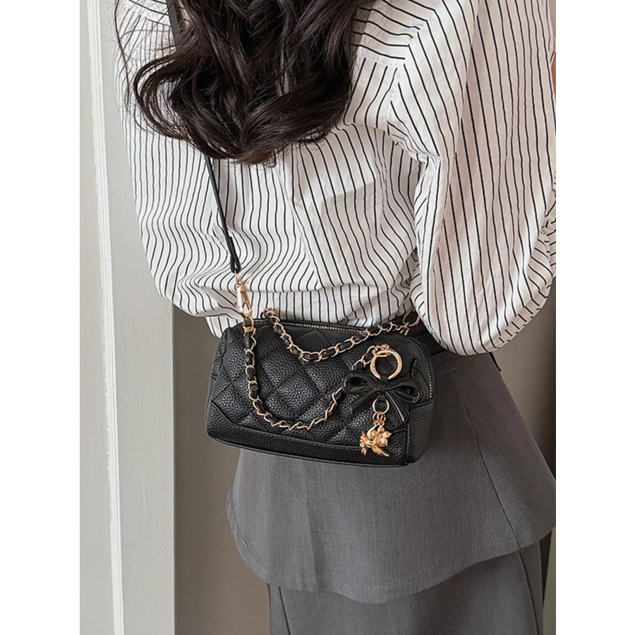 Quilted Chain Crossbody Bag Apparel and Accessories