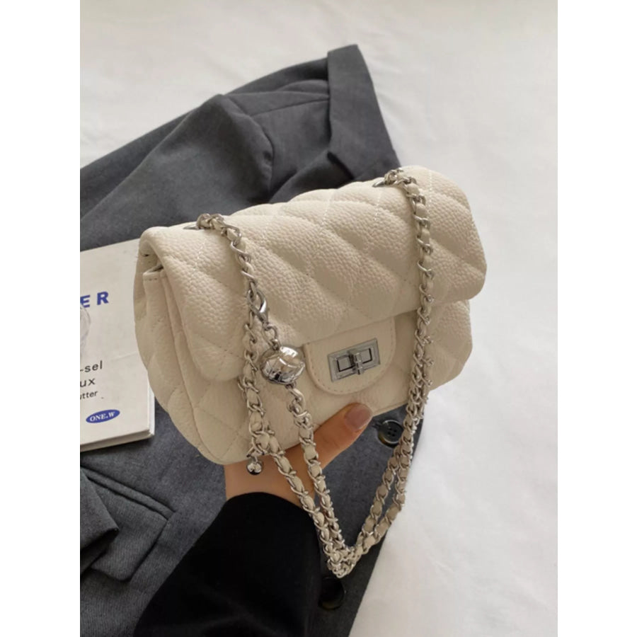 Quilted Chain Crossbody Bag Apparel and Accessories