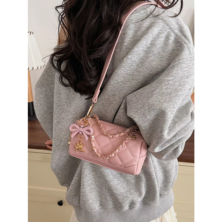 Quilted Chain Crossbody Bag Apparel and Accessories