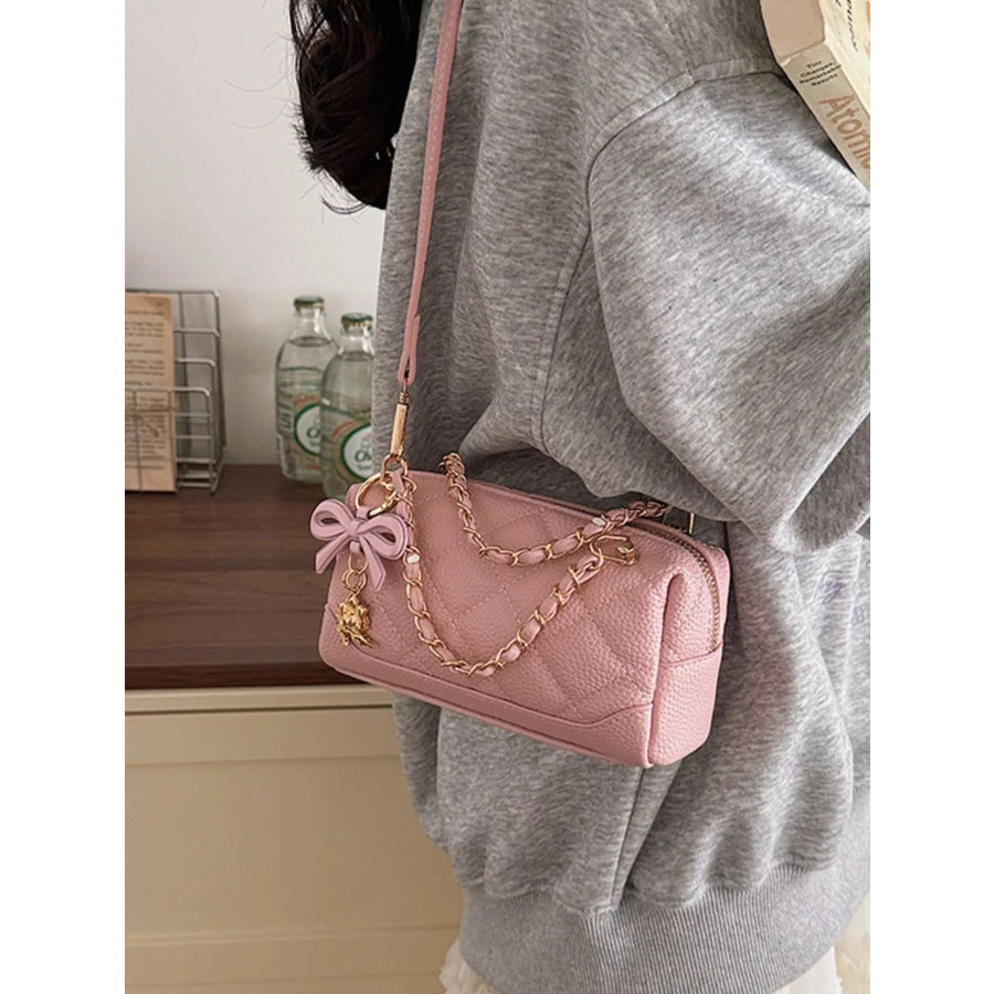 Quilted Chain Crossbody Bag Apparel and Accessories