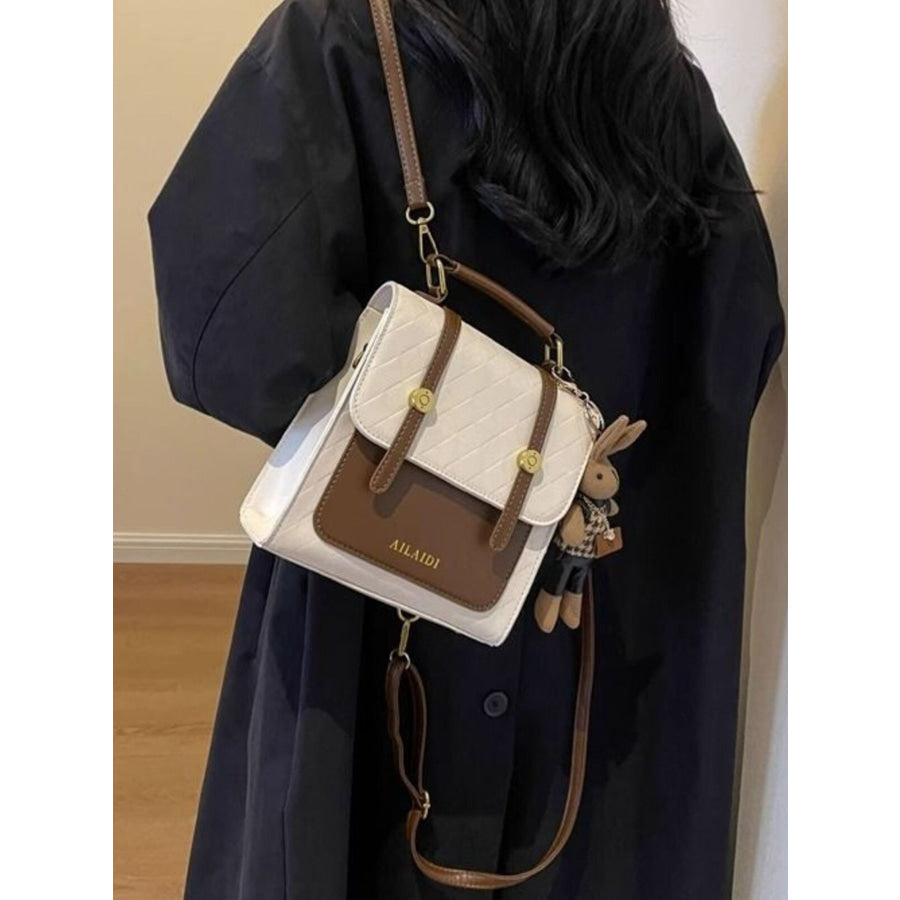 Quilted Flap Backpack Bag Apparel and Accessories
