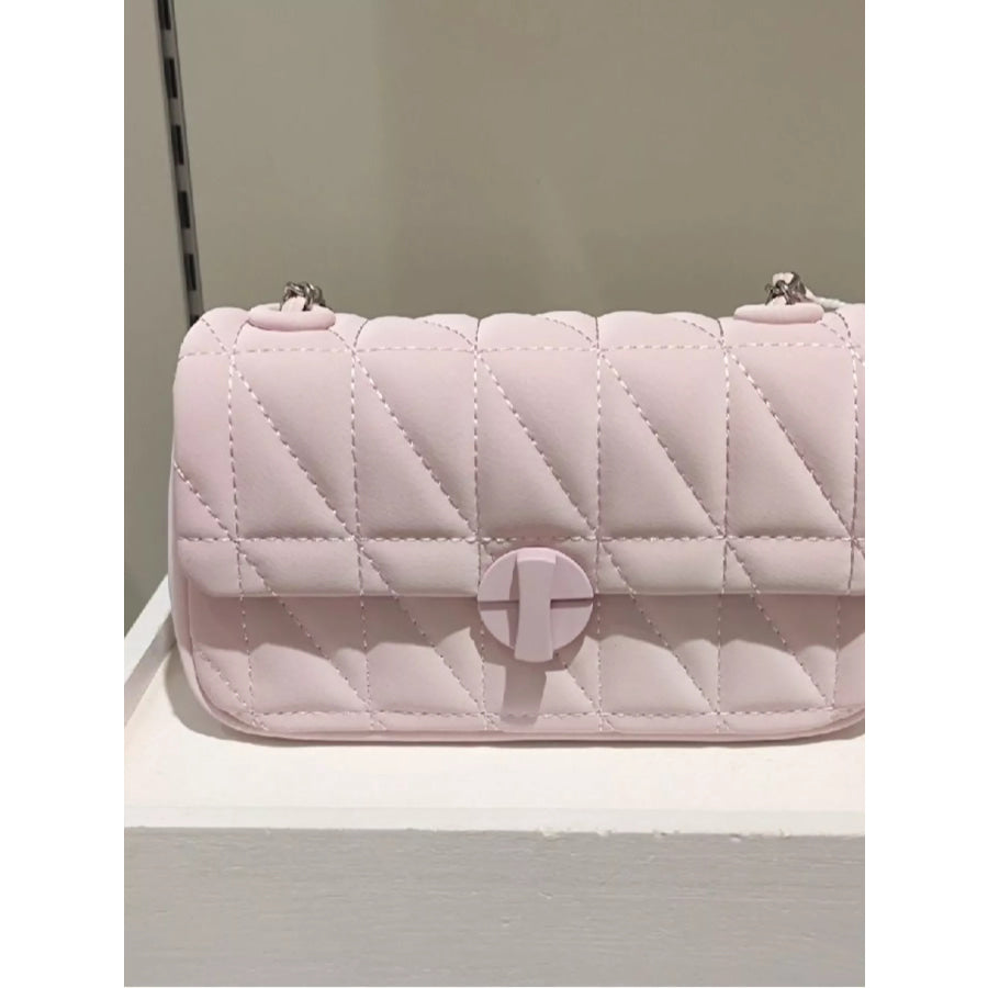 Quilted Flap Chain Crossbody Bag Apparel and Accessories
