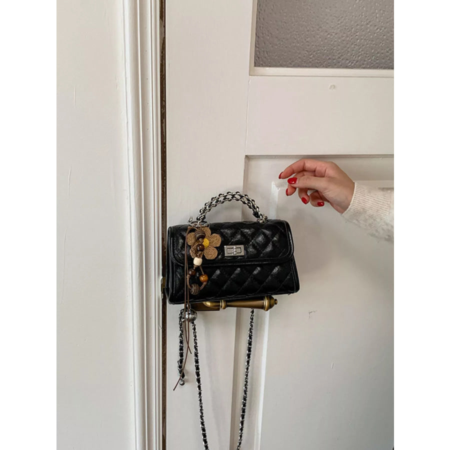 Quilted Flap Crossbody Bag Apparel and Accessories